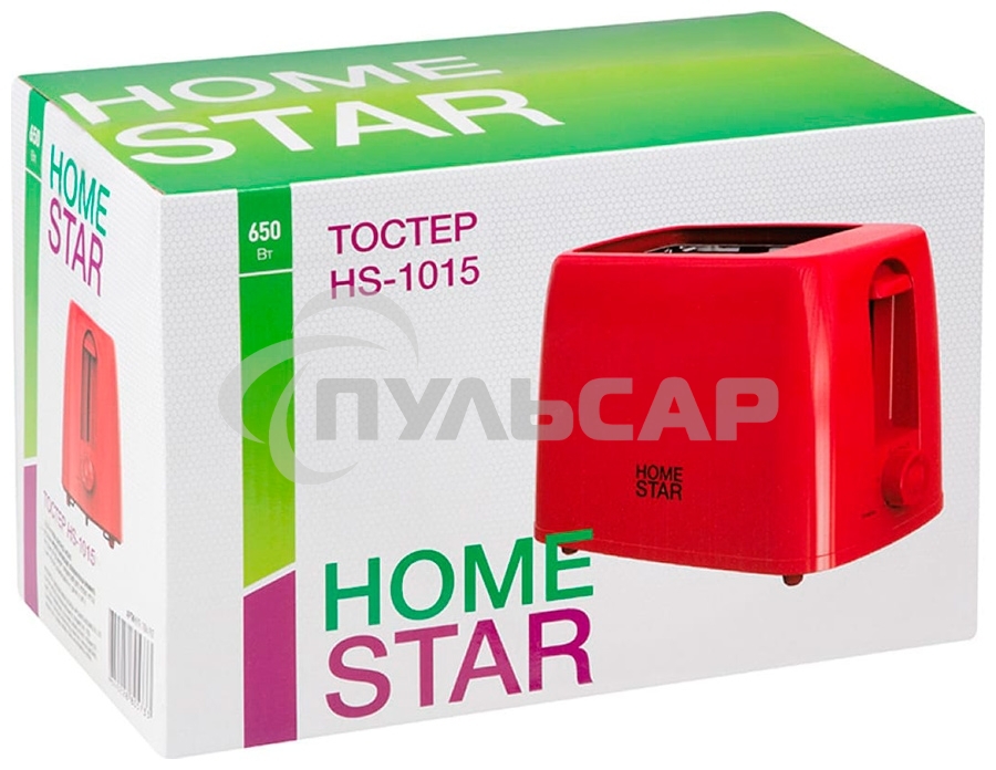 Тостер HOMESTAR HS-1015, красный (106192)