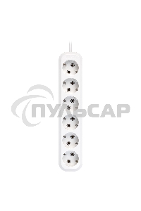 Удлинитель Smartbuy, 6 гнезд 10 метров 16А/3,5кВт с заземлением ПВС 3х1,0 (SBE-16-6-10-Z)
