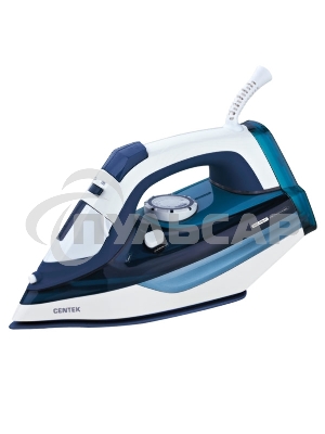 Утюг Centek CT-2319 Blue 1800Вт, антипригарное покрытие, мощный паровой удар, самоочистка, 180мл
