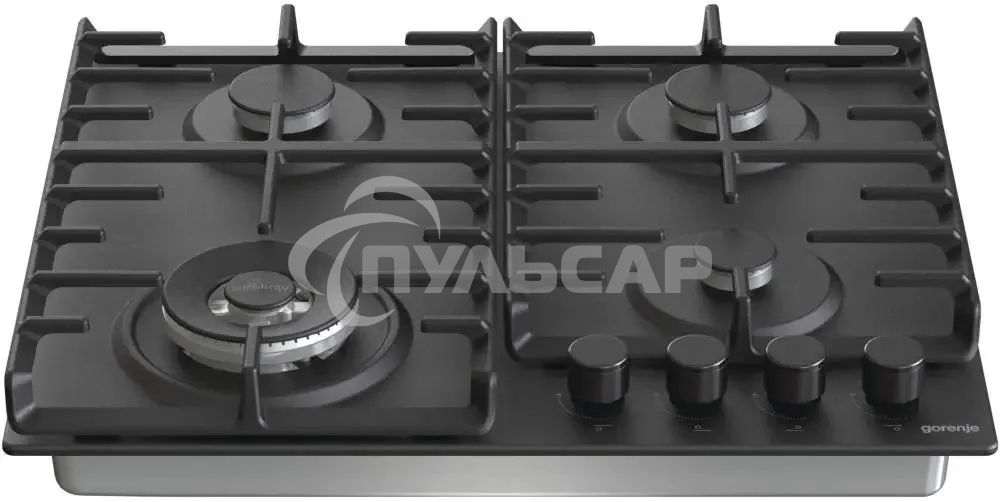 Газовая варочная панель Gorenje GW642SYB, 4 конфорки, эмалированная сталь, черный