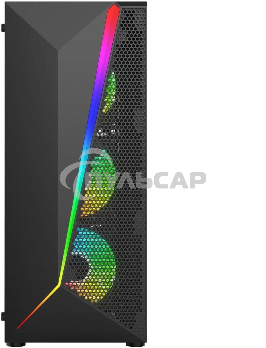 Компьютерный корпус Bloody BD-CC106F черный без БП ATX 4x120мм 1xUSB 2.0 1xUSB 3.0 audio bott PSU