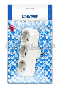 Тройник Smartbuy (SBE-16-A02-3z) 3 гнезда с заземлением плоский 16А 250B