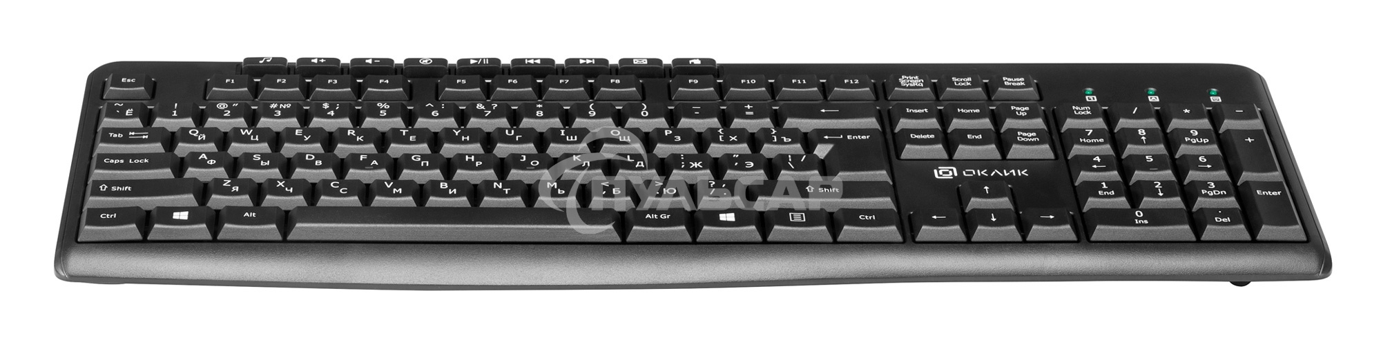 Комплект клавиатура + мышь Oklick/Оклик 225M клав:черный мышь:черный USB беспроводная Multimedia