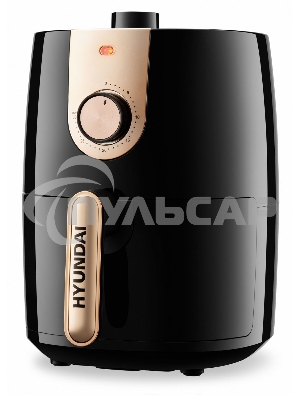 Аэрогриль Hyundai HYF-2057 1000Вт черный/золотистый