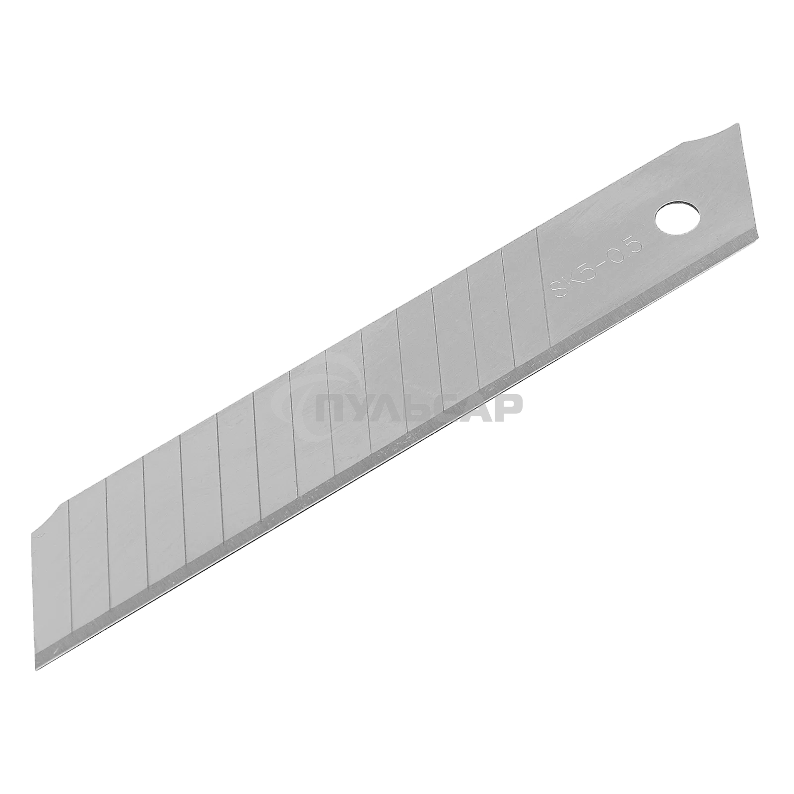 Лезвия Denzel 18 мм, сталь SK5 - 0,5 мм, многосегментные, 10 штук