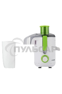 Соковыжималка центробежная Hyundai HY-JE1615 500Вт рез.сок.:400мл. белый/зеленый