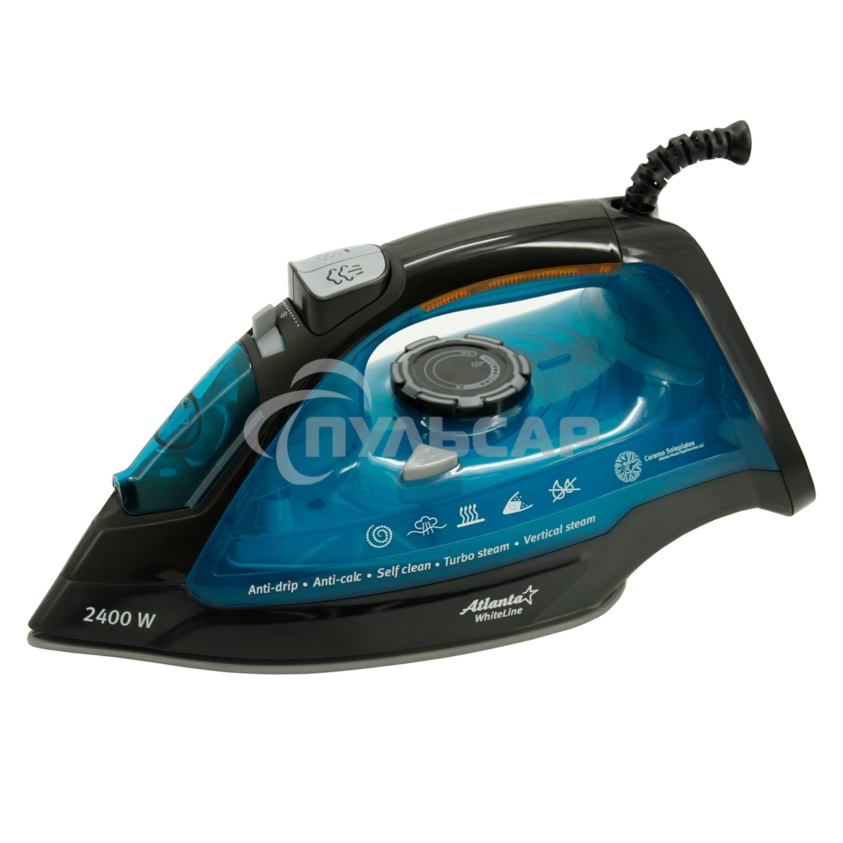 Утюг Atlanta ATH-5538 (blue)с пароувлажнением