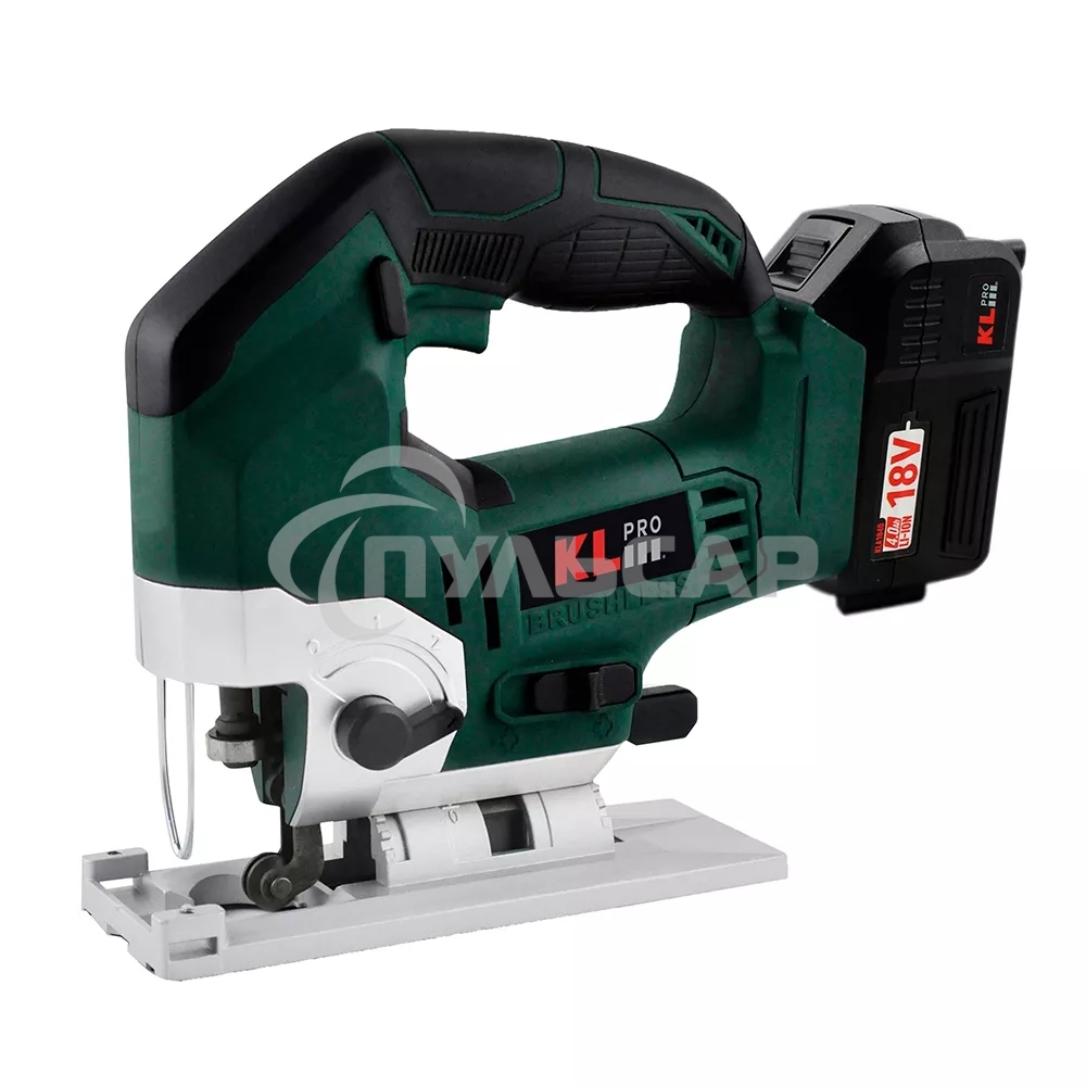Профессиональный лобзик бесщеточный KLPRO KLDT18B-50 (18В, Li-ion-2шт, 5.0А·ч, патрубок для пылесоса, полотна (дерево/металл, З/У-4А, кейс)