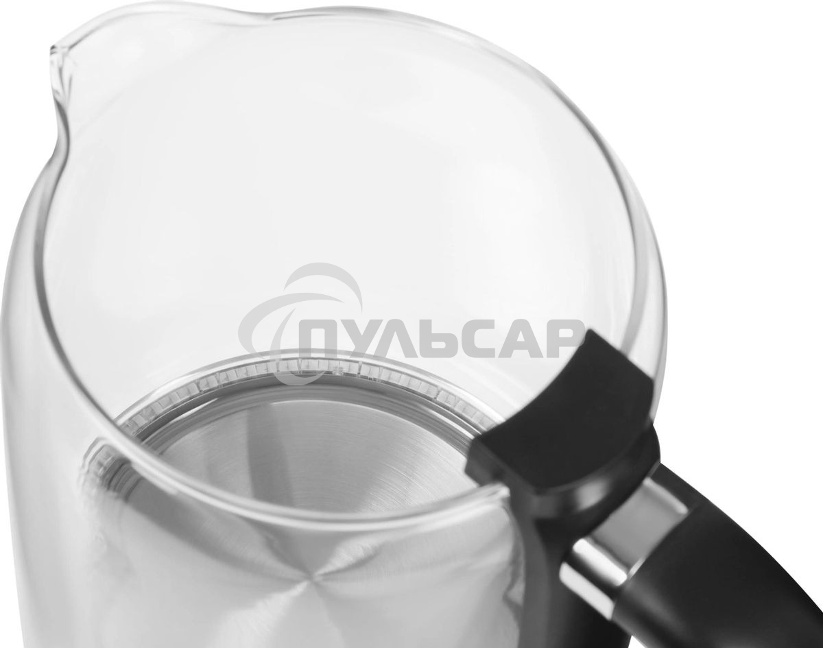 Чайник электрический Hyundai HYK-G5501 1.7 л, 2200 Вт, серебристый/черный