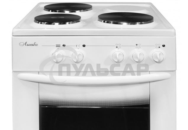 Плита электрическая Лысьва ЭП 301 МС белый, конфорок 3 шт, духовка 57 л, 50 см x 84 см x 60 см (без крышки)