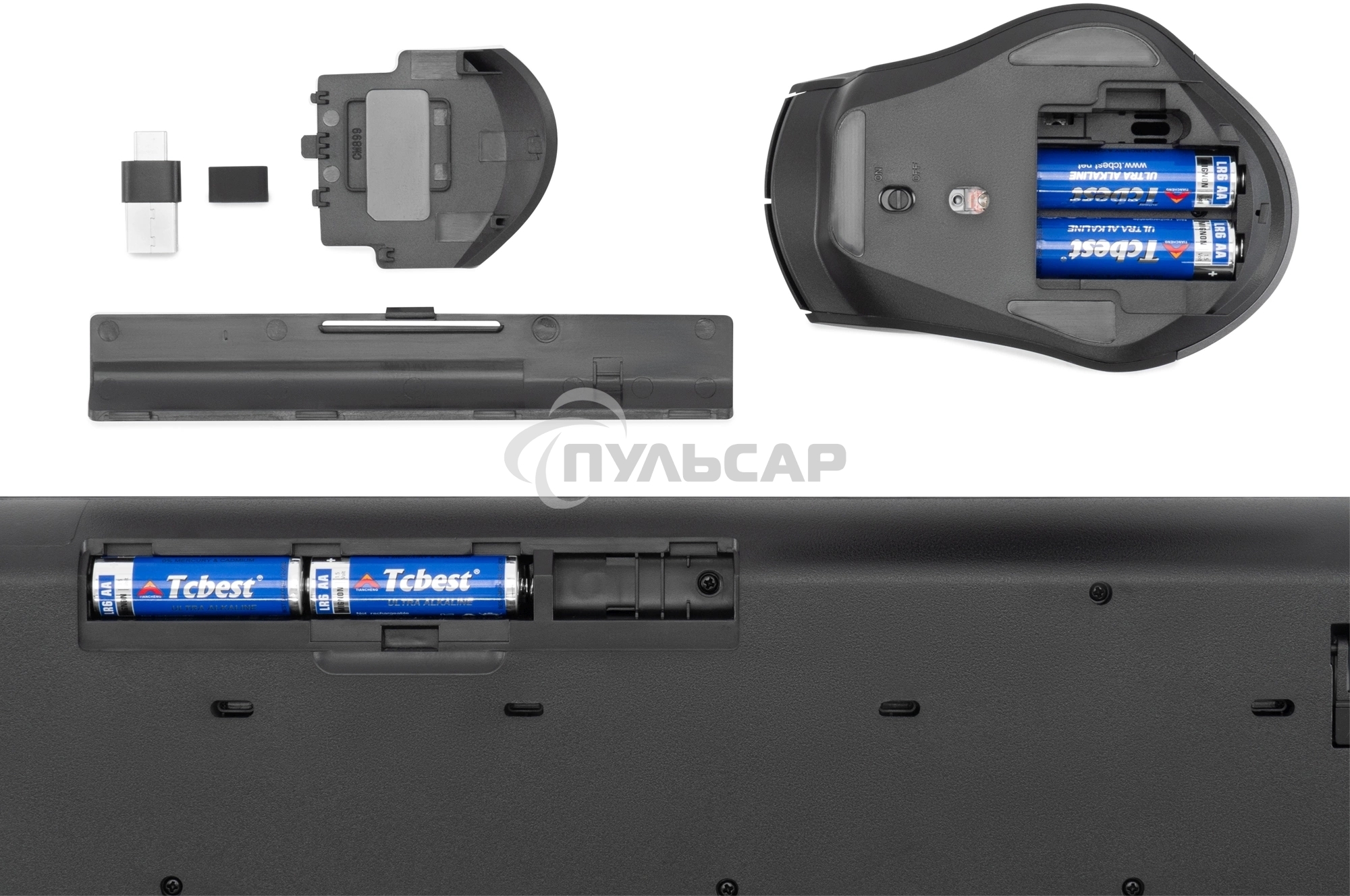 Комплект клавиатура + мышь Оклик S290W клав:черный мышь:черный USB беспроводная Multimedia (351701)