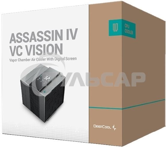 Кулер для процессора DEEPCOOL ASSASSIN IV VC VISION черный, 120 мм, алюминий/медь, 1800 об/мин, 29.3 дБ, 4 pin, 300 Вт, 172 мм
