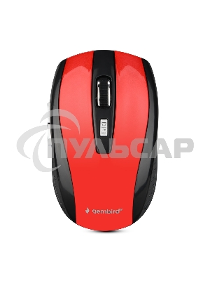 Мышь беспроводная Gembird MUSW-330-3 красный, 2400 dpi, радиоканал, USB, кнопки - 6