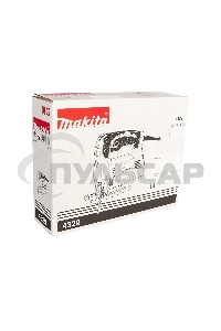 Лобзик Makita 4329 Лобзик,в\рук, 450Вт,500-3100об\м,ход-18мм,рез-65мм,1.9кг,кор,маятн,Al подошва