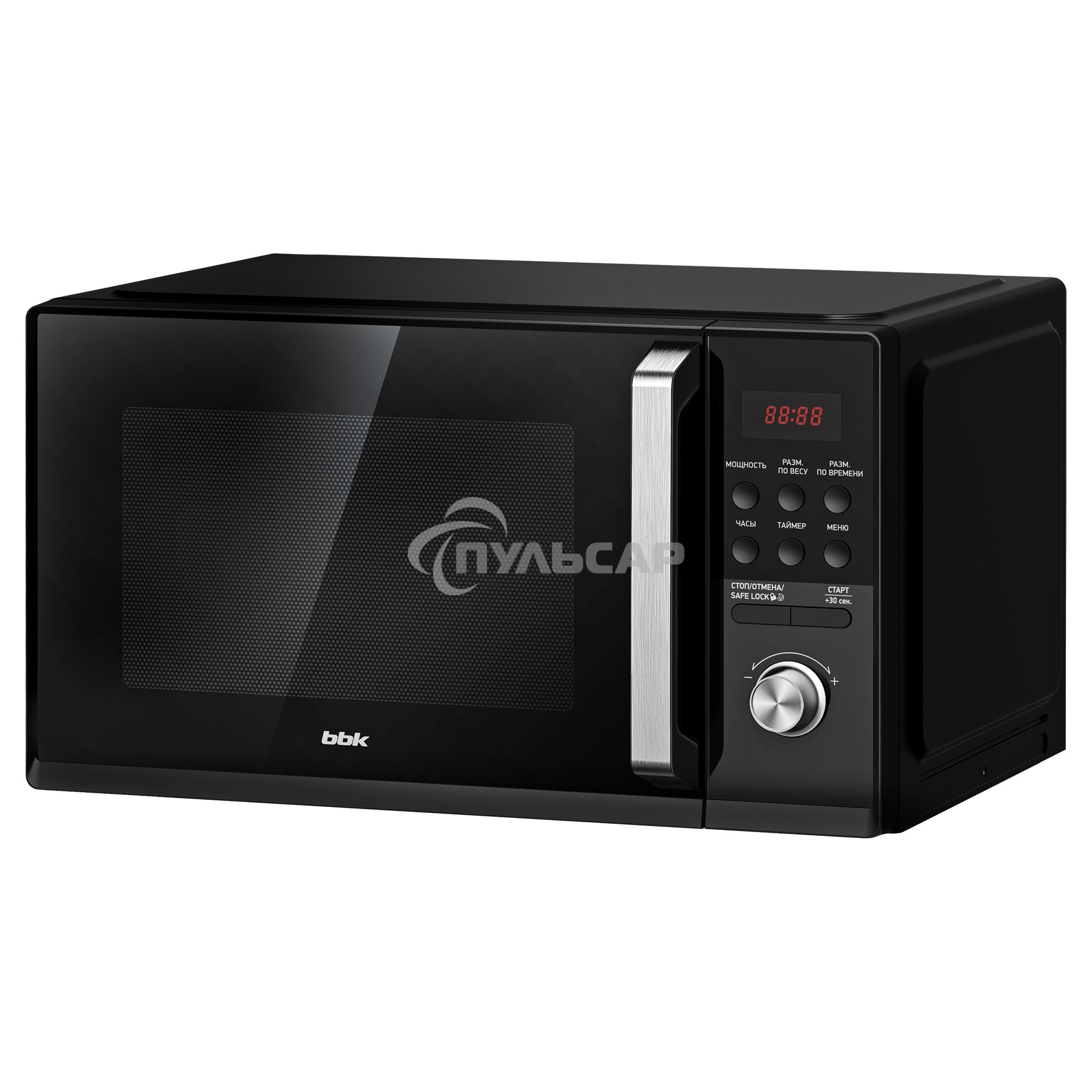 Микроволновая печь BBK 25MWS-954T/B черный, 25 л, 900 Вт, поворотный/кнопки