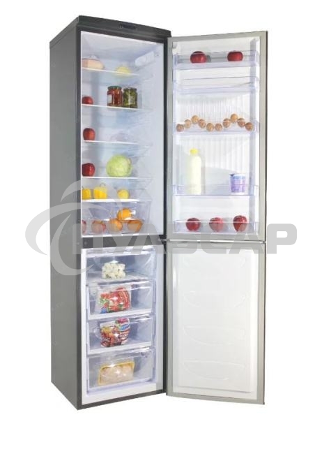 Холодильник DON R-299 G графит зеркальный двухкамерный 259/140л морозилка снизу