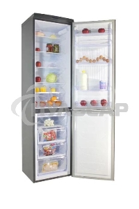 Холодильник DON R-299 G графит зеркальный двухкамерный 259/140л морозилка снизу