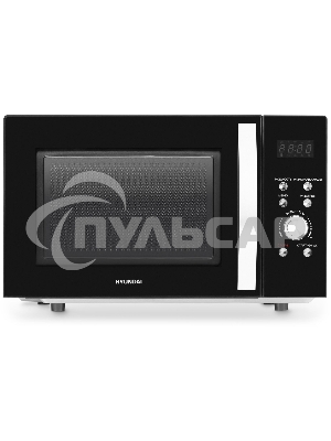 Микроволновая печь Hyundai HYM-D2078 черный/серебристый, 23 л, 800 Вт, кнопки, поворотный механизм