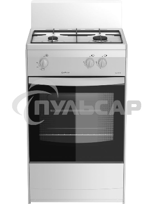 Плита газовая Darina 1AS GM 521 001 W белый/черный, конфорок 2 шт, духовка 45 л, 50 см x 85 см x 41 см