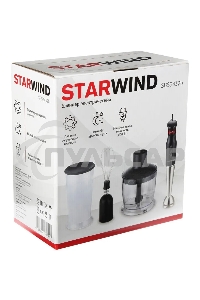 Блендер погружной Starwind SBS3432b 800Вт черный/красный