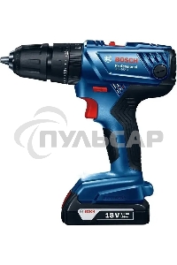 Дрель-шуруповерт Bosch GSB 180-LI Аккумуляторная, 18В, 2 АКБ, Кейс