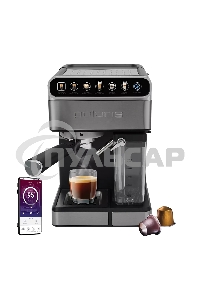 Кофеварка эспрессо Polaris PCM 1540 нержавеющая сталь, исп. кофе - молотый/капсулы, 1.8 л, 1400 Вт, 15 бар