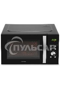 Микроволновая печь Hyundai HYM-D2078 черный/серебристый, 23 л, 800 Вт, кнопки, поворотный механизм