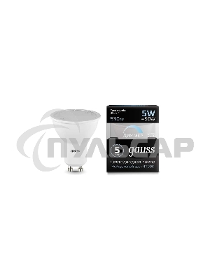 Лампа светодиодная Gauss Led MR16 GU10-dim 5Вт 4100К диммируемая 101506205-D