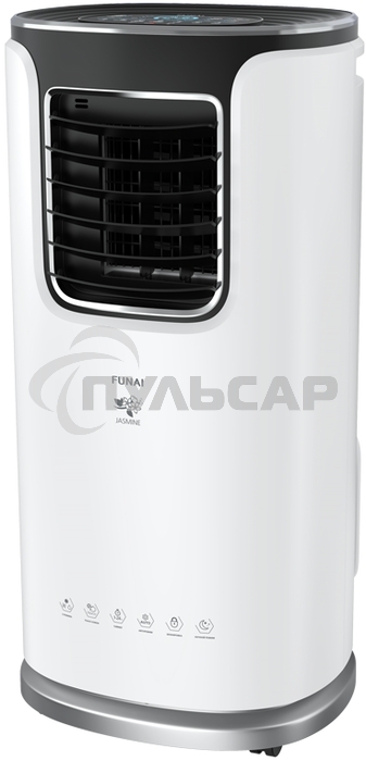 Кондиционер мобильный FUNAI JASMINE MAC-JS30CON03 9500 BTU, 20 м², 55 дБ, охлаждение, осушение, белый