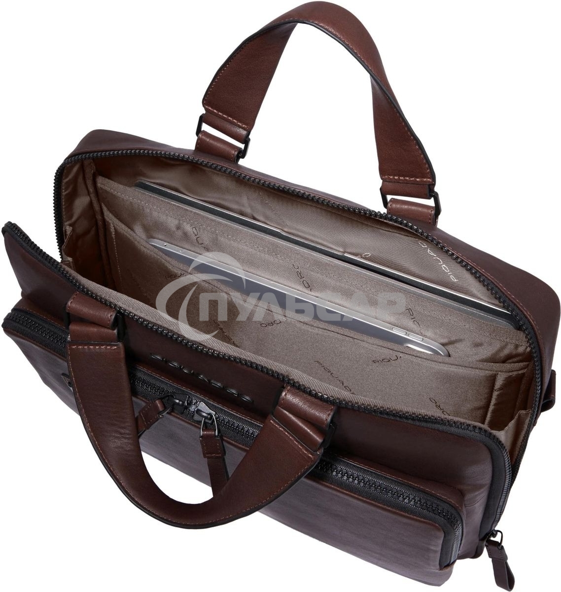 Сумка для ноутбука Piquadro Harper CA4098AP/TM, натур.кожа, темно-коричневый