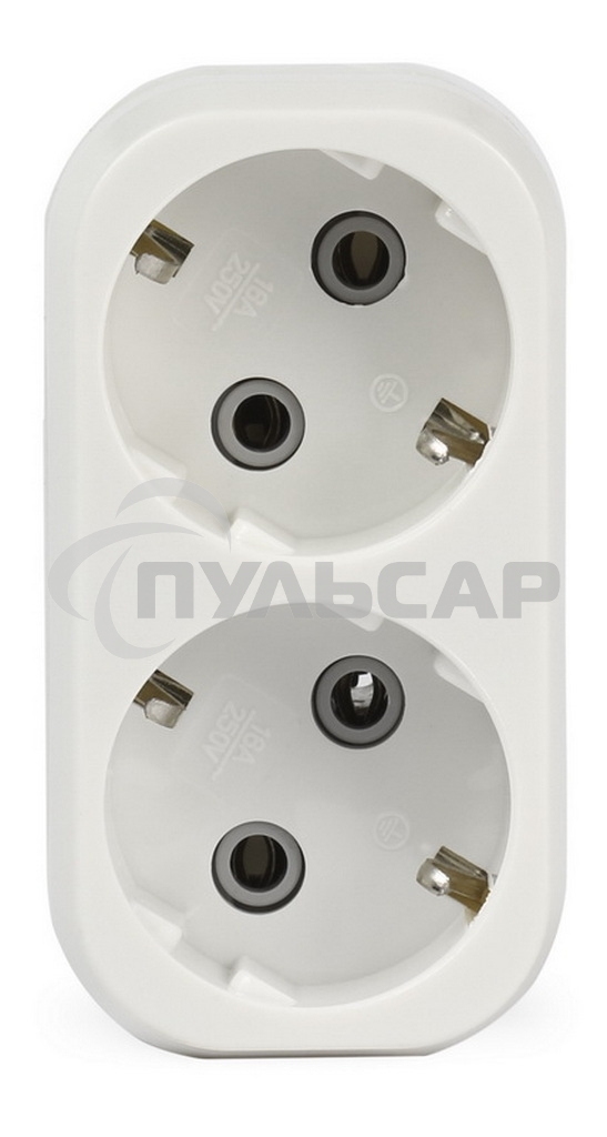Разветвитель Smartbuy (SBE-16-A02-2z) 2 гнезда белый
