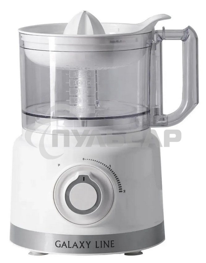 Кухонный комбайн Galaxy Line GL 2309, белый, пластик. чаша 1,5 л, 1000 Вт, 2 скорости и импульс. режим