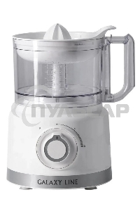 Кухонный комбайн Galaxy Line GL 2309, белый, пластик. чаша 1,5 л, 1000 Вт, 2 скорости и импульс. режим