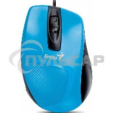 Мышь проводная Genius DX-Mini голубой, 1000 dpi, USB, кнопки - 3