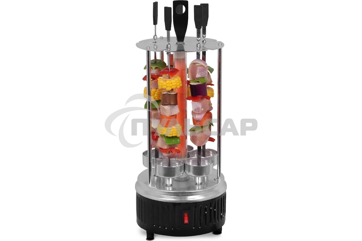 Электрошашлычница BQ BBQ1000 черный/стальной