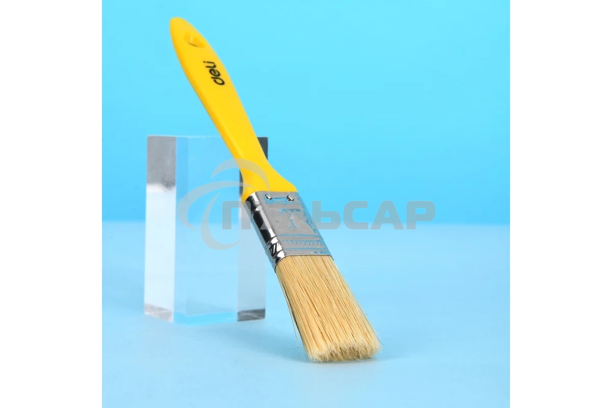 Кисть малярная Deli DL509111 с пластиковой ручкой 25 мм, натуральная щетина