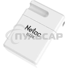 Флешка USB Netac U116 mini NT03U116N-032G-32WH USB 3.2 32 Gb, up to 130Mb/s белый