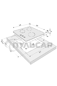 Газовая варочная панель Krona ALBERO 45 BL