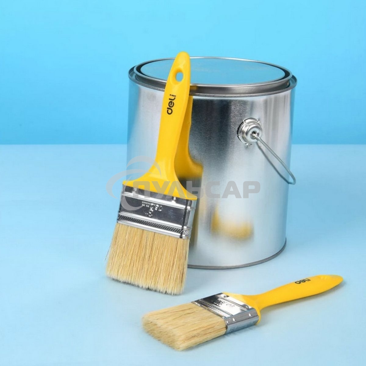 Кисть малярная с пластиковой ручкой Deli DL509113 75 мм, натуральная щетина