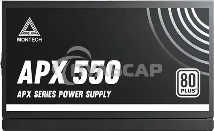 Блок питания Montech APX 550 (XWYA11-550), 550 Вт, 80 PLUS белый, 120 мм, немодульный, черный