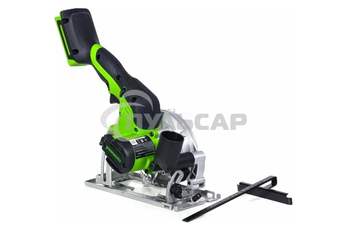 Циркулярная пила аккумуляторная GreenWorks G24MCS 24В, бесщеточная, без АКБ и ЗУ (1501207)