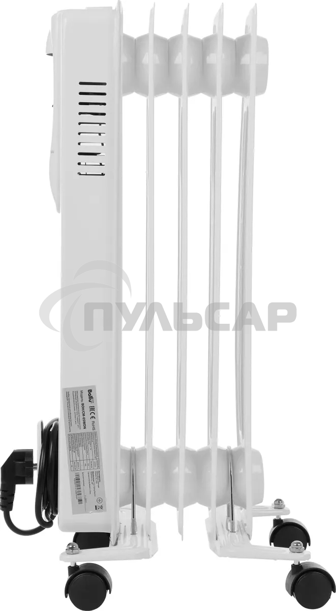 Обогреватель масляный Ballu Comfort BOH/CM-05WDN 1000 (5 секций) белый, 1000 Вт, 15 м2, термостат