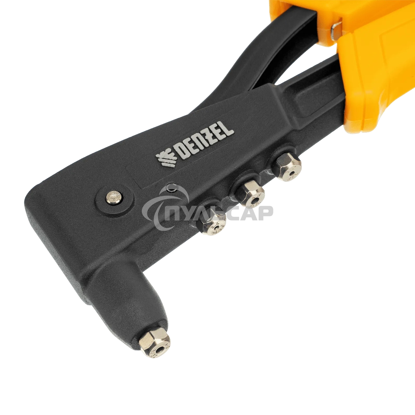 Заклепочник ручной Denzel 255 мм, литой, усиленный, заклепки 2,4-3,2-4,0-4,8 мм