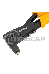 Заклепочник ручной Denzel 255 мм, литой, усиленный, заклепки 2,4-3,2-4,0-4,8 мм