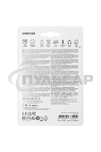 Флеш карта Samsung EVO Plus, microSDXC 1Tb, Class 10, A2, V30, UHS-I (U3), W 90 МБ/с, R 160 МБ/с, адаптер на SD