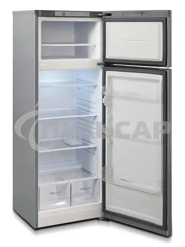 Холодильник Бирюса Б-M6035 металлик двухкамерный 240/60л морозилка сверху