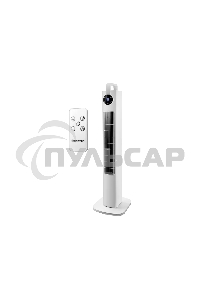 Колонный вентилятор BRAYER BR4957, эл.упр.,пульт ДУ,вращение,мощ-ть60Вт, LED дисплей, 3 скор.Таймер