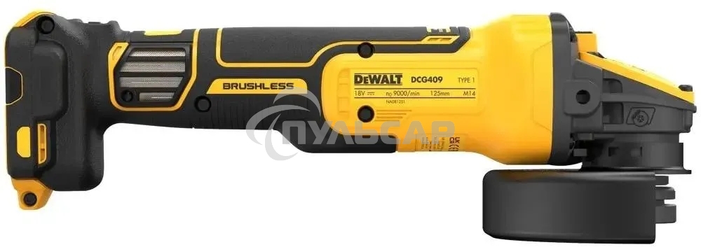 Угловая шлифмашина DeWALT 18 В XR FLEXVOLT ADVANTAGE DCG409NT-XJ