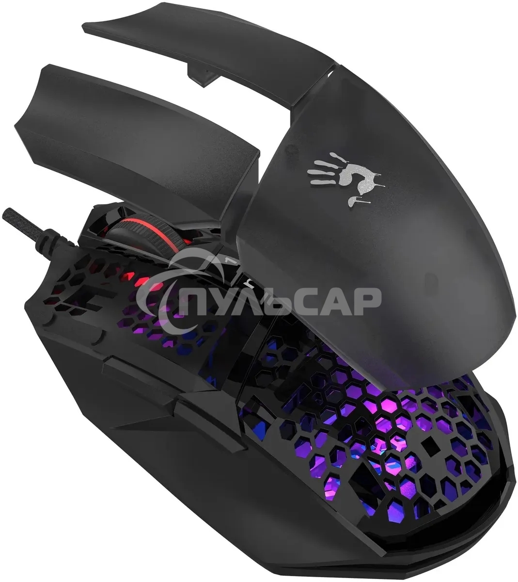 Мышь проводная A4Tech Bloody W65 Max Mini черный, 12000 dpi, USB, кнопки - 9