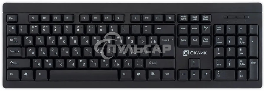 Клавиатура проводная Oklick 95KW черный USB (1788287)